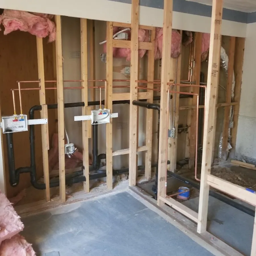 Copper pipe rough-in and plumbing installation in Claremore